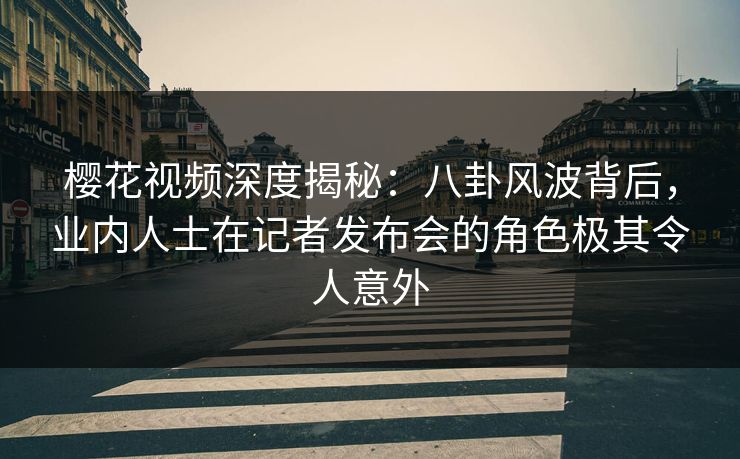 樱花视频深度揭秘：八卦风波背后，业内人士在记者发布会的角色极其令人意外