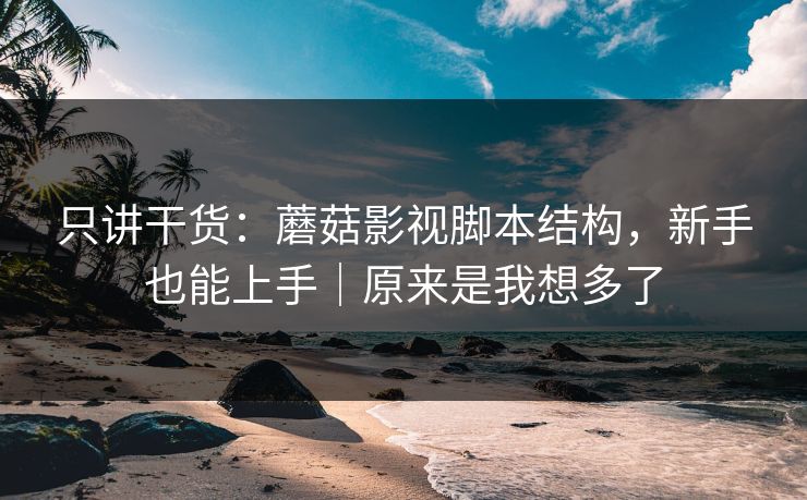 只讲干货：蘑菇影视脚本结构，新手也能上手｜原来是我想多了